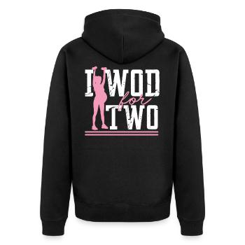 Je WOD For Two Pregnancy Workout Buddy Maternity - Veste à capuche bio Premium Unisexe - noir - Dos - Nico (187cm)