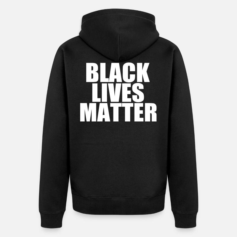 Black lives matter - Unisex Premium Bio Zip Hoodie - Schwarz