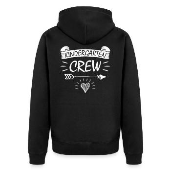Kinder Crew Kindergarten Teacher Funny 1st Day of - Unisex Premium Organic Zip Hoodie - black - Back - Nico (187cm)