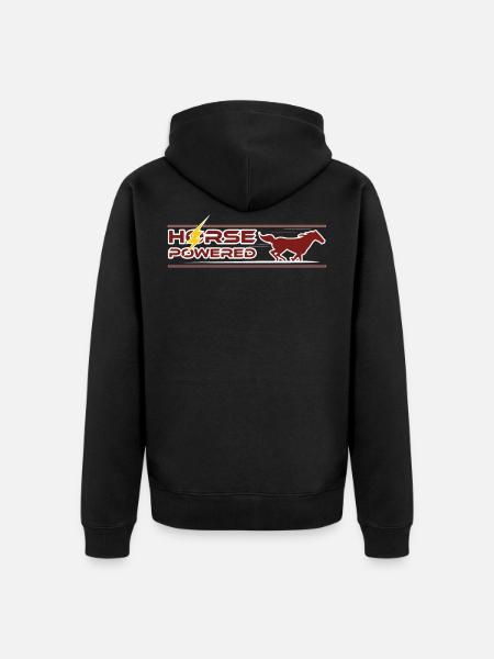 Die Stärke der Pferde - Unisex Premium Bio Zip Hoodie - Schwarz