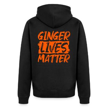 Funny Ginger Lives Matter Redhead Red Hair Quote - Veste à capuche bio Premium Unisexe - noir - Dos - Nico (187cm)
