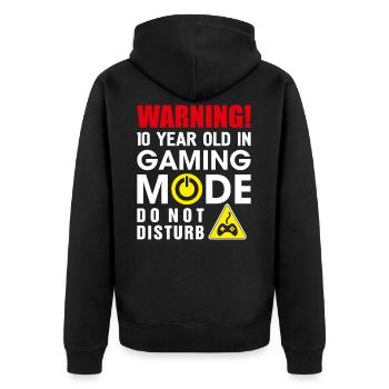 10th Birthday Gift For Boys & Girls 10 Year Old Fu - Unisex Premium Bio Zip Hoodie - Schwarz - Hinten - Nico (187cm)