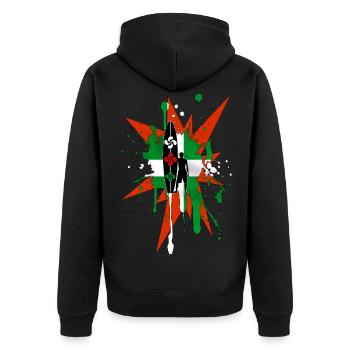 Basque surfing - Veste à capuche bio Premium Unisexe - noir - Dos - Nico (187cm)