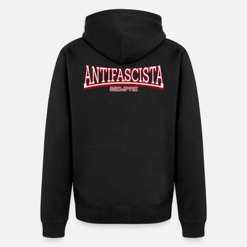 ANTIFASCISTE toujours - Veste à capuche bio Premium Unisexe - noir