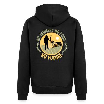 No Farmers No Food No Future Life Agriculture - Veste à capuche bio Premium Unisexe - noir - Dos - Nico (187cm)