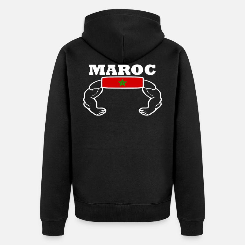 Maroc - Veste à capuche bio Premium Unisexe - noir