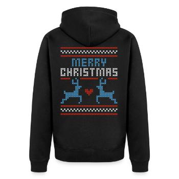 joyeux Noël - Veste à capuche bio Premium Unisexe - noir - Dos - Nico (187cm)