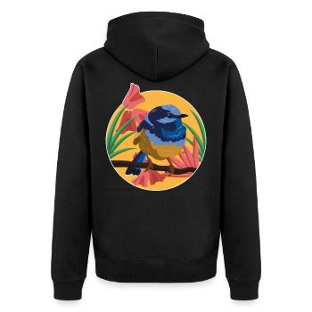 Sifflet d'oiseau Flying Birds Fun Funny Gift - Veste à capuche bio Premium Unisexe - noir - Dos - Nico (187cm)
