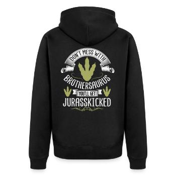 Brothersaurus Jurasskicked Brother Saurus Boys - Veste à capuche bio Premium Unisexe - noir - Dos - Nico (187cm)
