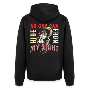 Snipers - Unisex Premium Organic Zip Hoodie - black - Back - Nico (187cm)