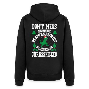 MamaSaurus Jurasskicked Mama Saurus Maman Maman - Veste à capuche bio Premium Unisexe - noir - Dos - Nico (187cm)