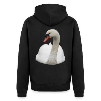 Cygnes cygnes - Veste à capuche bio Premium Unisexe - noir - Dos - Nico (187cm)
