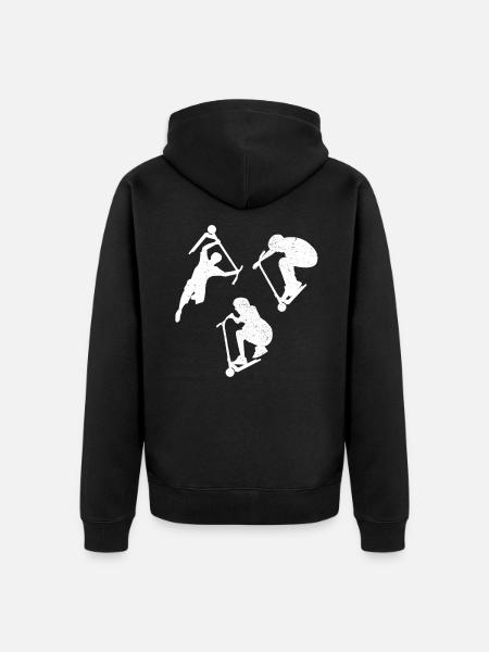 Scooter master - Unisex Premium Organic Zip Hoodie - black