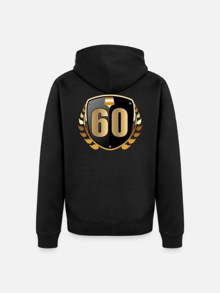 60e anniversaire - Veste à capuche bio Premium Unisexe - noir