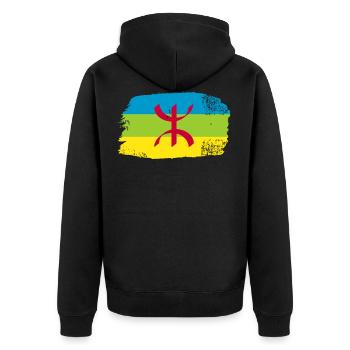 Amazigh - Veste à capuche bio Premium Unisexe - noir - Dos - Nico (187cm)