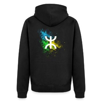Amazigh - Veste à capuche bio Premium Unisexe - noir - Dos - Nico (187cm)
