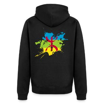 Amazigh - Veste à capuche bio Premium Unisexe - noir - Dos - Nico (187cm)