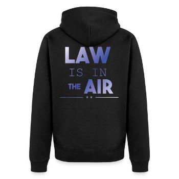 Law Student Study Design Law Is In The Air - Unisex Premium Organic Zip Hoodie - black - Back - Nico (187cm)