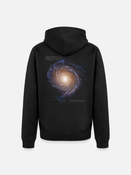 Spiral Galaxy NGC 3147 - Unisex Premium Bio Zip Hoodie - Schwarz