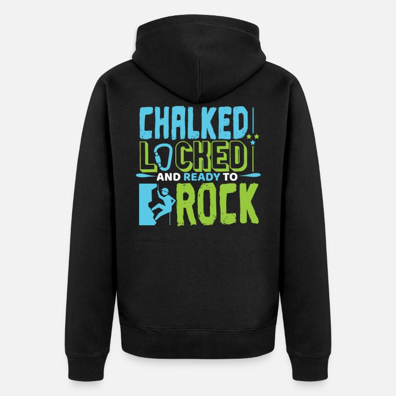 Escalader la roche - Veste à capuche bio Premium Unisexe - noir