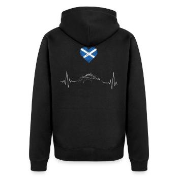 Ecosse Amour - Veste à capuche bio Premium Unisexe - noir - Dos - Nico (187cm)