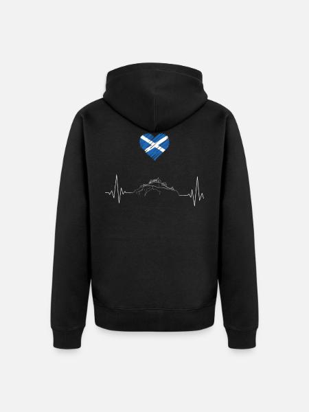 Schottland Liebe - Unisex Premium Bio Zip Hoodie - Schwarz