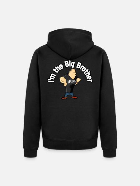 Brother Big Security - Unisex Premium Organic Zip Hoodie - black
