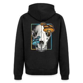 Crâne d’ours - Veste à capuche bio Premium Unisexe - noir - Dos - Nico (187cm)