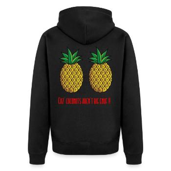 Sommer Sommer Sommer - Unisex Premium Bio Zip Hoodie - Schwarz - Hinten - Nico (187cm)