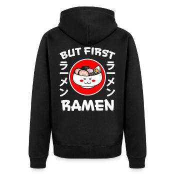 Ramen Manga Merch Anime Nouilles Cadeau Japonais - Veste à capuche bio Premium Unisexe - noir - Dos - Nico (187cm)