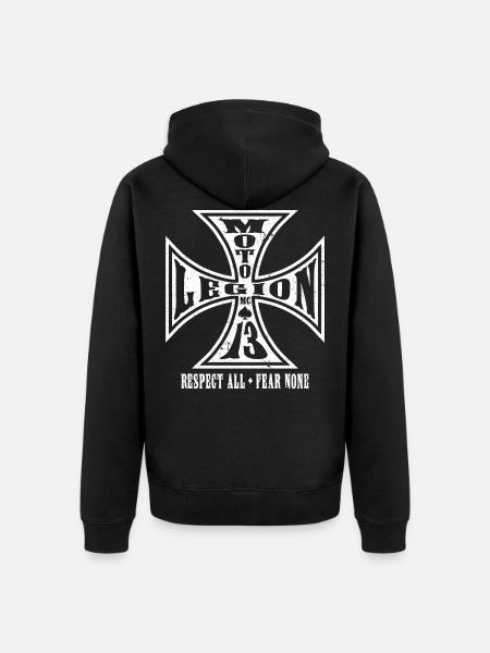 Moto Legion - Unisex Premium Organic Zip Hoodie - black