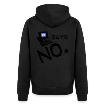 L’ordinateur dit non - Office - Veste à capuche bio Premium Unisexe - noir - Dos - Nico (187cm)