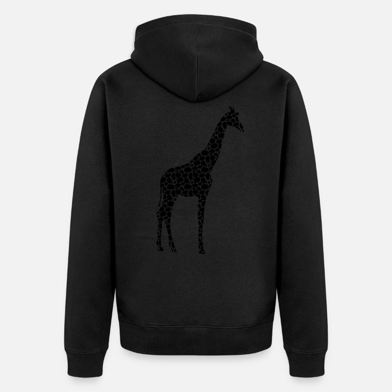 Giraffen Muster Giraffe - Unisex Premium Bio Zip Hoodie - Schwarz
