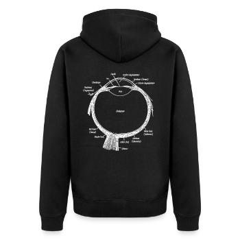 Augenoptiker Optiker Augenarzt - Unisex Premium Bio Zip Hoodie - Schwarz - Hinten - Nico (187cm)