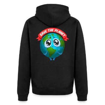 Sauvez la planète Terre | Save planet earth - Veste à capuche bio Premium Unisexe - noir - Dos - Nico (187cm)