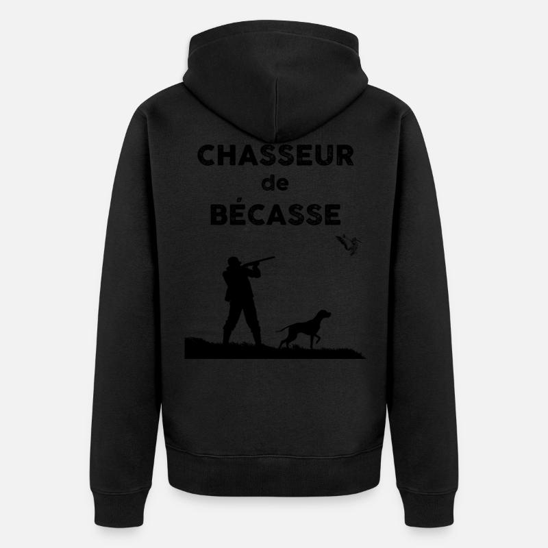 Chasseur de becasse - Veste à capuche bio Premium Unisexe - noir