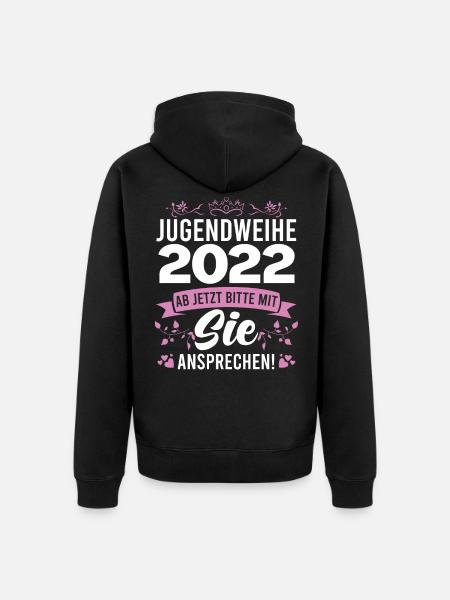 Jugendweihe 2022 mädchen - Unisex Premium Bio Zip Hoodie - Schwarz