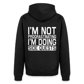 Pen and Paper Role-Playing Game Board Game Fantasy Rpg - Unisex Premium Organic Zip Hoodie - black - Back - Nico (187cm)