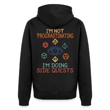 Pen and Paper Role-Playing Game Board Game Fantasy Rpg - Unisex Premium Organic Zip Hoodie - black - Back - Nico (187cm)