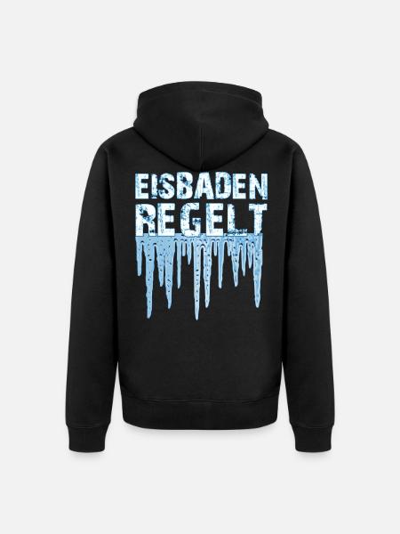eisbaden - Unisex Premium Bio Zip Hoodie - Schwarz