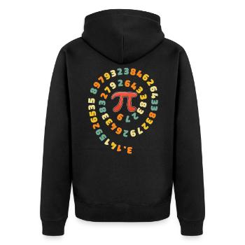 Pi Jour Pi Rotation Algèbre Géométrie Mathématicien - Veste à capuche bio Premium Unisexe - noir - Dos - Nico (187cm)