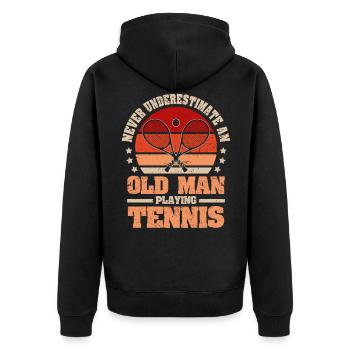Cool Tennis Papa Joueur de tennis Père - Veste à capuche bio Premium Unisexe - noir - Dos - Nico (187cm)