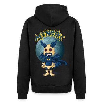 Man Bat - Unisex Premium Bio Zip Hoodie - Schwarz - Hinten - Nico (187cm)