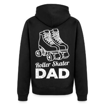 Père patineur à roulettes - Veste à capuche bio Premium Unisexe - noir - Dos - Nico (187cm)