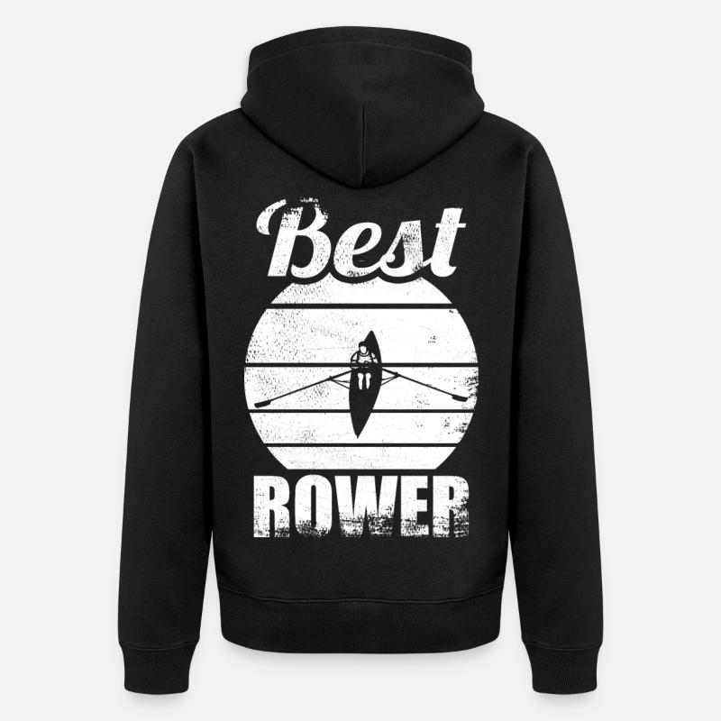 Ruderer - Unisex Premium Bio Zip Hoodie - Schwarz