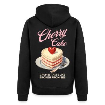 Cerises Tarte aux cerises Cadeau de cuisson - Veste à capuche bio Premium Unisexe - noir - Dos - Nico (187cm)