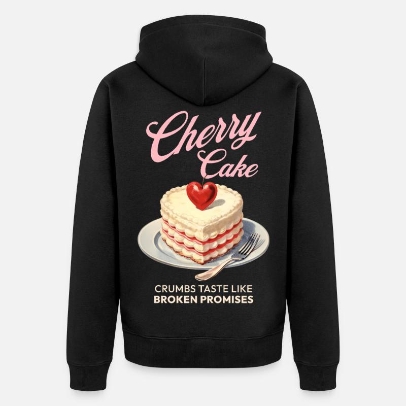 Cherries Cherry Pie Baking Gift - Unisex Premium Organic Zip Hoodie - black