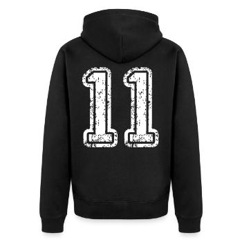 11 - Veste à capuche bio Premium Unisexe - noir - Dos - Nico (187cm)