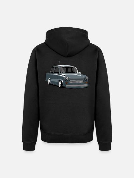 satellite - Unisex Premium Organic Zip Hoodie - black