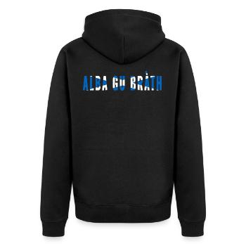 Scotland forever Gaelic Alba gu bra th Scottish - Unisex Premium Organic Zip Hoodie - black - Back - Nico (187cm)